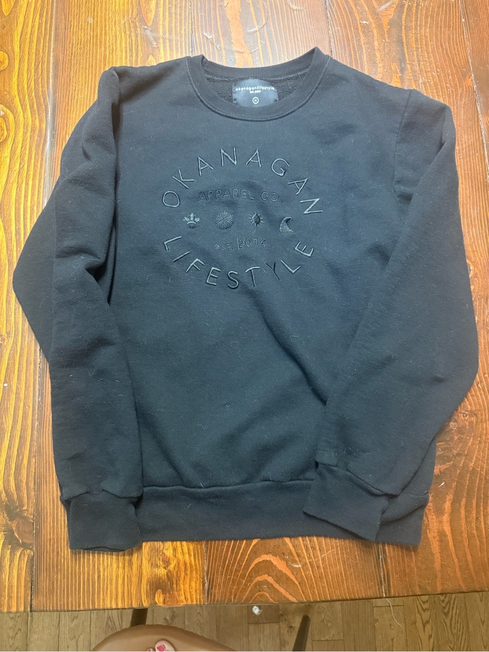 Okanagan Lifestyle Black Crewneck Sweatshirt